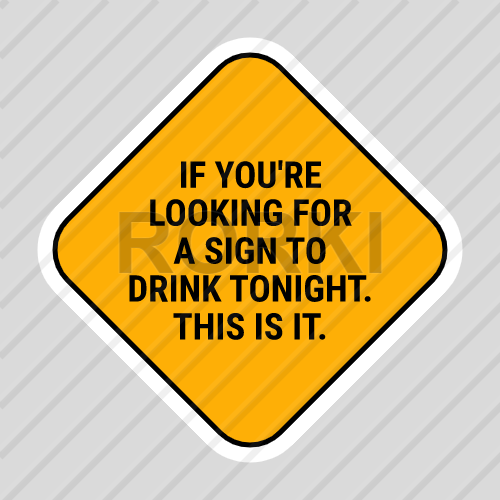 vector sign, drink, funny, sticker