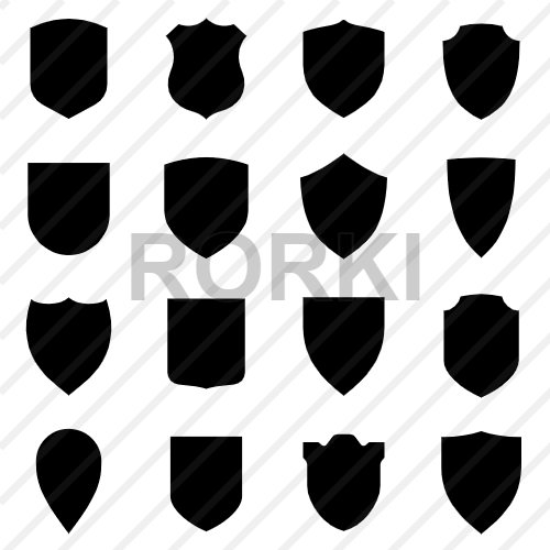 vector shield, shapes, toughness, protection, award, silhouette, guard, security, insurance, armor, guarding, arms, defending, military, shielding