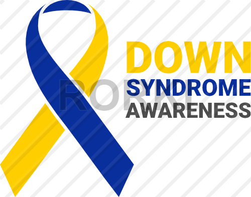 vector down syndrome, awareness, ribbon, symbol, support, consciousness, cause, healthcare, issues, assistance, disability, relief, donation, disabilities, campaign, charity, charitable, developmental, diversity