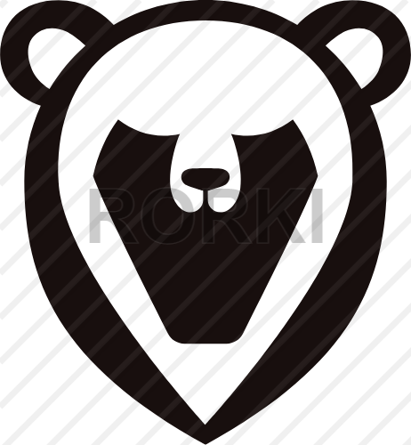 vector bear, animal, nature, brown, cartoon, character, mascot, illustration, logo, wild, predator, powerful, grizzly, ursine, mammal, hunting, strong, wilderness, wildlife