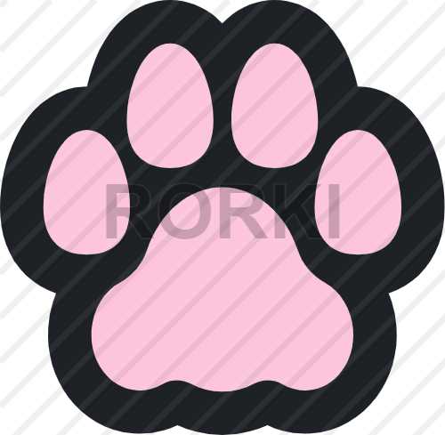 vector cat, paws, kitten, animals, symbol, meow, feline, pet, kitties, kitty, tracks