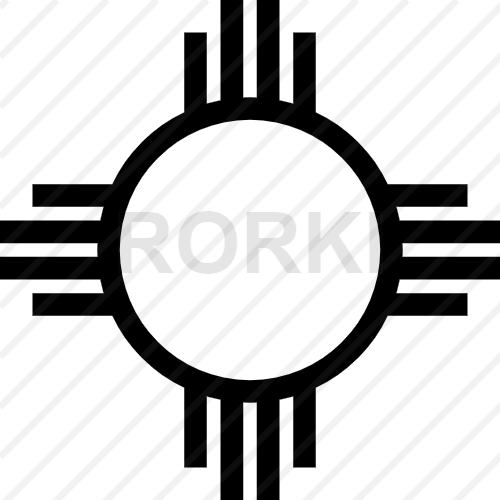 zia, pueblo, sun, symbol, primitive, art, minimalist, solar, Indians, ancient