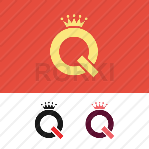 vector queen, crowned, royal, royal, letter